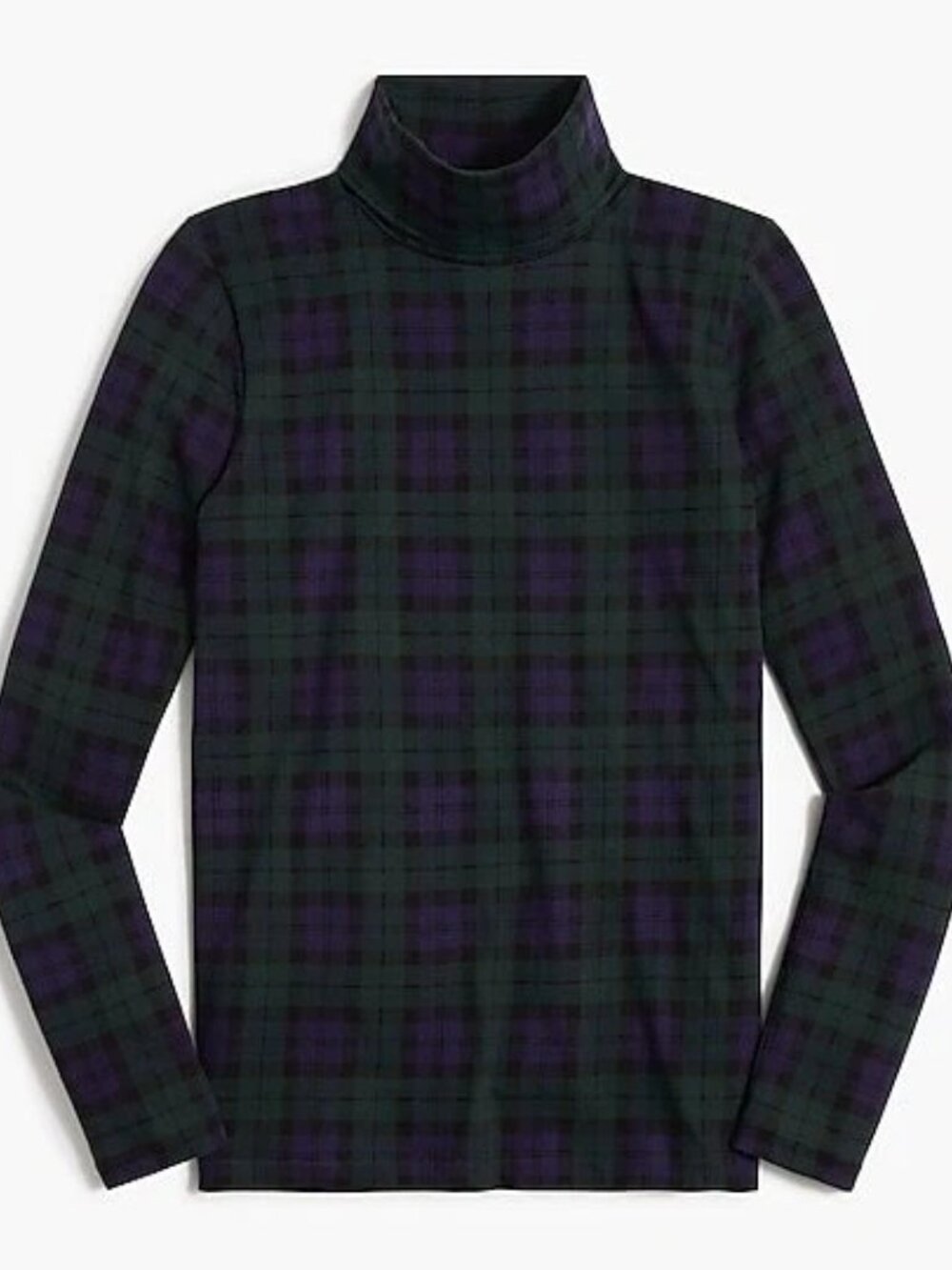 J. Crew  Woman's Classic Tissue Turtleneck in Blackwatch Plaid Size 2X